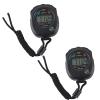 Digital LCD Stopwatch Timer, 2-Pack, Sports Timer with Calendar and Alarm Display for Racing, Running, Swimming view 4