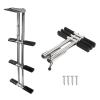 3-Steps Folding Marine Yach/Bass Boat Ladder, Stainless Steel Dual Vertical Telescoping Drop Boat Ladder with Extra Wide Pedal view 1