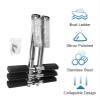 3-Steps Folding Marine Yach/Bass Boat Ladder, Stainless Steel Dual Vertical Telescoping Drop Boat Ladder with Extra Wide Pedal view 4