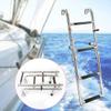 4 Steps Folding Boat Ladder Telescoping Fold Down Ladder for Yacht Ship Deck Ladder Marine Boarding Steps Ladder Stainless Steel 300lbs Easy Storage view 3