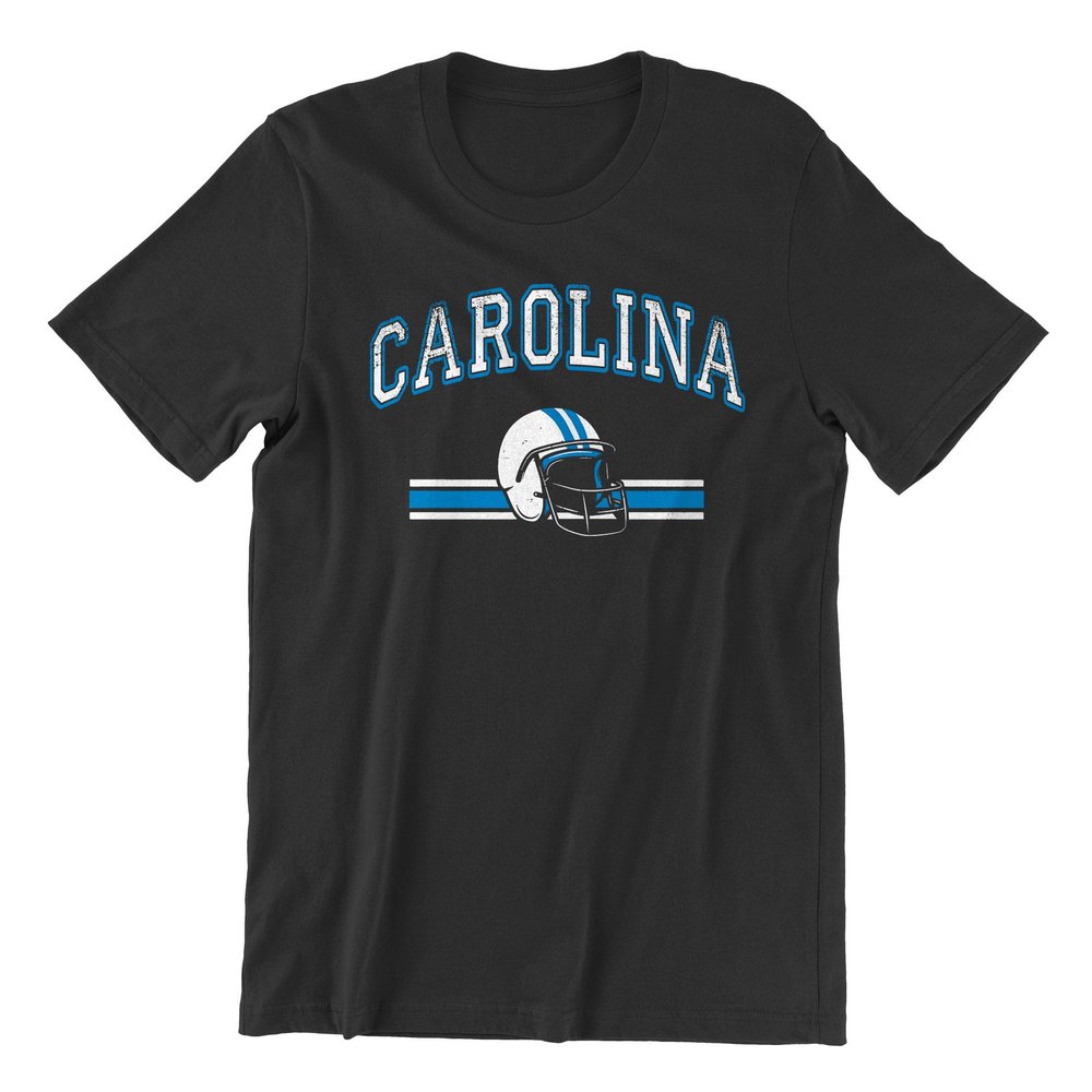 Carolina City Football Shirts Show Your Team Spirit with Short Sleeve Fan Shirt for Men T-Shirt, S, Black