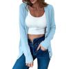 Cropped Cardigan Cardigans Sheer Cardigan Womens Fall Cardigan Lightweight Sky Blue view 1