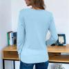 Cropped Cardigan Cardigans Sheer Cardigan Womens Fall Cardigan Lightweight Sky Blue view 4