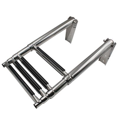 Stainless Steel Launching Telescopic Ladder, Folding Ladder for Yacht Equipment, Deck Ladder Yacht Marine Hardware Accessories
