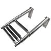Stainless Steel Launching Telescopic Ladder, Folding Ladder for Yacht Equipment, Deck Ladder Yacht Marine Hardware Accessories view 1
