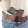 Barsony Brown Leather IWB Holster + Magazine Pouch for S&W SDVE 4" Left view 4