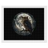 Moon Owl Birds Diamond Painting Adults Round Diamonds Pictures Crafts Kits for Home Wall Decoration 16"x20" view 1