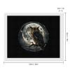 Moon Owl Birds Diamond Painting Adults Round Diamonds Pictures Crafts Kits for Home Wall Decoration 16"x20" view 2