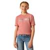 ARIAT Girls Mini Cow Squad T-Shirt, Dusty Rose, X-Large view 1