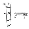 4 Step Foldable Ladder for Swim Pool or Boat, Pontoon Boarding Boat Ladders, for Marine Dock Yacht Boat Ship, Load 200kg view 1