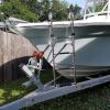 4 Step Foldable Ladder for Swim Pool or Boat, Pontoon Boarding Boat Ladders, for Marine Dock Yacht Boat Ship, Load 200kg view 3