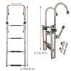 4 Step Foldable Ladder for Swim Pool or Boat, Pontoon Boarding Boat Ladders, for Marine Dock Yacht Boat Ship, Load 200kg view 4