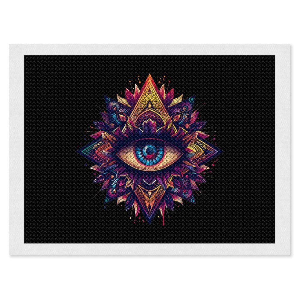 Third Eyeball Goth Eye Spiritual Diamond Painting Adults Round Diamonds Pictures Crafts Kits for Home Wall Decoration 12"x16"