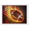 Patriotices Flame Football Diamond Painting Adults Round Diamonds Pictures Crafts Kits for Home Wall Decoration 12"x16" view 1