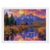 Grand Teton Wyoming Mountains Diamond Painting Adults Round Diamonds Pictures Crafts Kits for Home Wall Decoration 12"x16" view 1