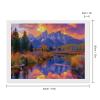 Grand Teton Wyoming Mountains Diamond Painting Adults Round Diamonds Pictures Crafts Kits for Home Wall Decoration 12"x16" view 2