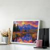 Grand Teton Wyoming Mountains Diamond Painting Adults Round Diamonds Pictures Crafts Kits for Home Wall Decoration 12"x16" view 3