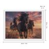 Horse Wild Animal Pattern Diamond Painting Adults Round Diamonds Pictures Crafts Kits for Home Wall Decoration 12"x16" view 2