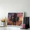 Horse Wild Animal Pattern Diamond Painting Adults Round Diamonds Pictures Crafts Kits for Home Wall Decoration 12"x16" view 3
