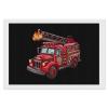 Fire Truck Diamond Painting Adults Round Diamonds Pictures Crafts Kits for Home Wall Decoration 8"x12" view 1