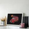 Fire Truck Diamond Painting Adults Round Diamonds Pictures Crafts Kits for Home Wall Decoration 8"x12" view 4