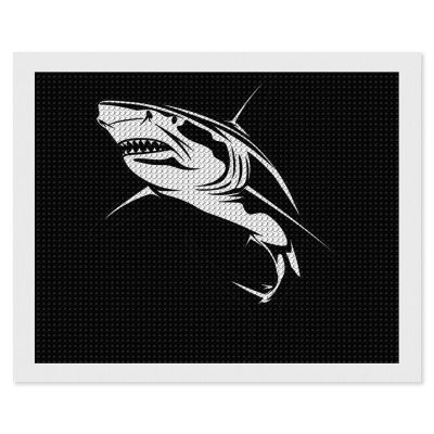 Hammerhead Shark Diamond Painting Adults Round Diamonds Pictures Crafts Kits for Home Wall Decoration 16"x20"