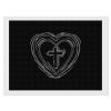 Cross in Heart Christian Diamond Painting Adults Round Diamonds Pictures Crafts Kits for Home Wall Decoration 12"x16" view 1