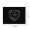 Cross in Heart Christian Diamond Painting Adults Round Diamonds Pictures Crafts Kits for Home Wall Decoration 12"x16" view 2