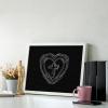Cross in Heart Christian Diamond Painting Adults Round Diamonds Pictures Crafts Kits for Home Wall Decoration 12"x16" view 3