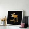 Funny Hunting Graphic Moose Diamond Painting Adults Round Diamonds Pictures Crafts Kits for Home Wall Decoration 16"x20" view 3