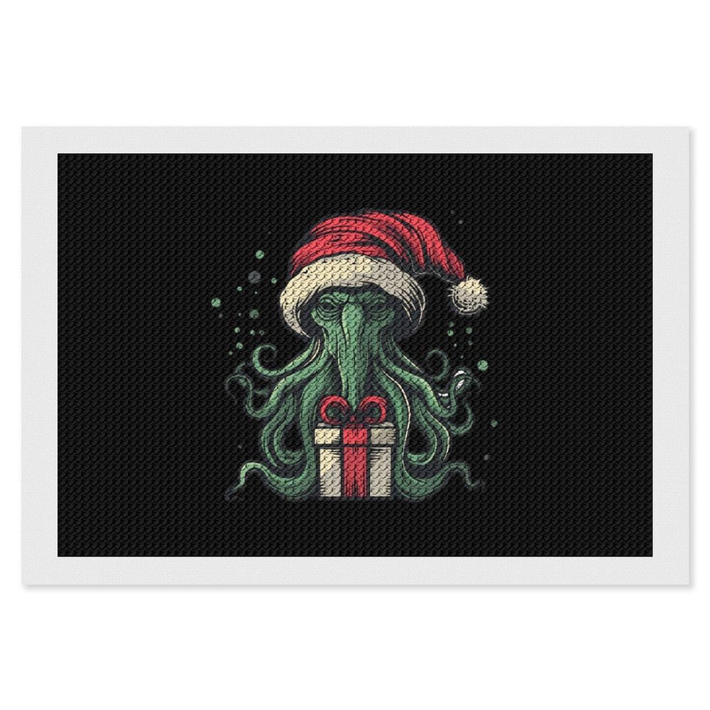 Christmas Cthulhu Diamond Painting Adults Round Diamonds Pictures Crafts Kits for Home Wall Decoration 8"x12"