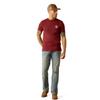 ARIAT Men's Eagle and Snake T-Shirt, Crimson Black Heather, Small view 3
