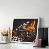 Race Sports Car Diamond Painting Adults Round Diamonds Pictures Crafts Kits for Home Wall Decoration 16"x20" view 3