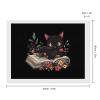 Black Cat Book Diamond Painting Adults Round Diamonds Pictures Crafts Kits for Home Wall Decoration 12"x16" view 2