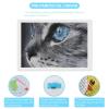 Black and White Cat Diamond Painting Adults Round Diamonds Pictures Crafts Kits for Home Wall Decoration 8"x12" view 3