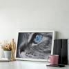 Black and White Cat Diamond Painting Adults Round Diamonds Pictures Crafts Kits for Home Wall Decoration 8"x12" view 4