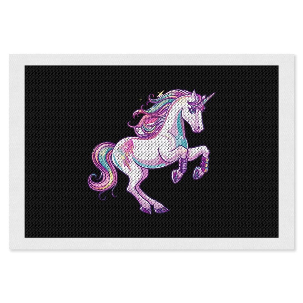 Beautiful Uni-Corn-Horse Diamond Painting Adults Round Diamonds Pictures Crafts Kits for Home Wall Decoration 8"x12"