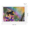 Bee Impressionism Rainbow Diamond Painting Adults Round Diamonds Pictures Crafts Kits for Home Wall Decoration 8"x12" view 2