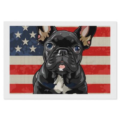 French Bulldog Diamond Painting Adults Round Diamonds Pictures Crafts Kits for Home Wall Decoration 8"x12"