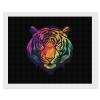 Rainbow Tiger Head Diamond Painting Adults Round Diamonds Pictures Crafts Kits for Home Wall Decoration 16"x20" view 1