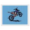 American Flag Dirt Bike Diamond Painting Adults Round Diamonds Pictures Crafts Kits for Home Wall Decoration 12"x16" view 1