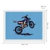 American Flag Dirt Bike Diamond Painting Adults Round Diamonds Pictures Crafts Kits for Home Wall Decoration 12"x16" view 2