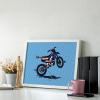 American Flag Dirt Bike Diamond Painting Adults Round Diamonds Pictures Crafts Kits for Home Wall Decoration 12"x16" view 3