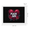 Fuck Off Diamond Painting Adults Round Diamonds Pictures Crafts Kits for Home Wall Decoration 12"x16" view 2