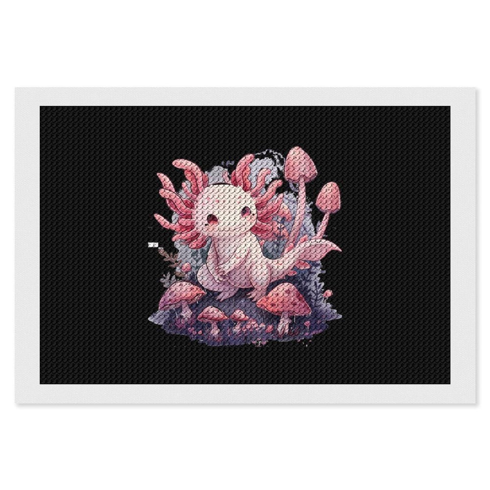 Axolotl Animals Diamond Painting Adults Round Diamonds Pictures Crafts Kits for Home Wall Decoration 8"x12"