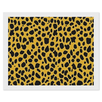 Leopard Print Diamond Painting Adults Round Diamonds Pictures Crafts Kits for Home Wall Decoration 16"x20"