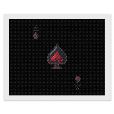 Aceess Cards Poker Diamond Painting Adults Round Diamonds Pictures Crafts Kits for Home Wall Decoration 16"x20"