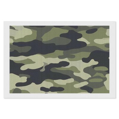 Camouflage Print Diamond Painting Adults Round Diamonds Pictures Crafts Kits for Home Wall Decoration 8"x12"
