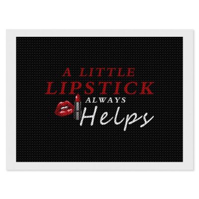 A Little Lipstick Always Helps Diamond Painting Adults Round Diamonds Pictures Crafts Kits for Home Wall Decoration 12"x16"