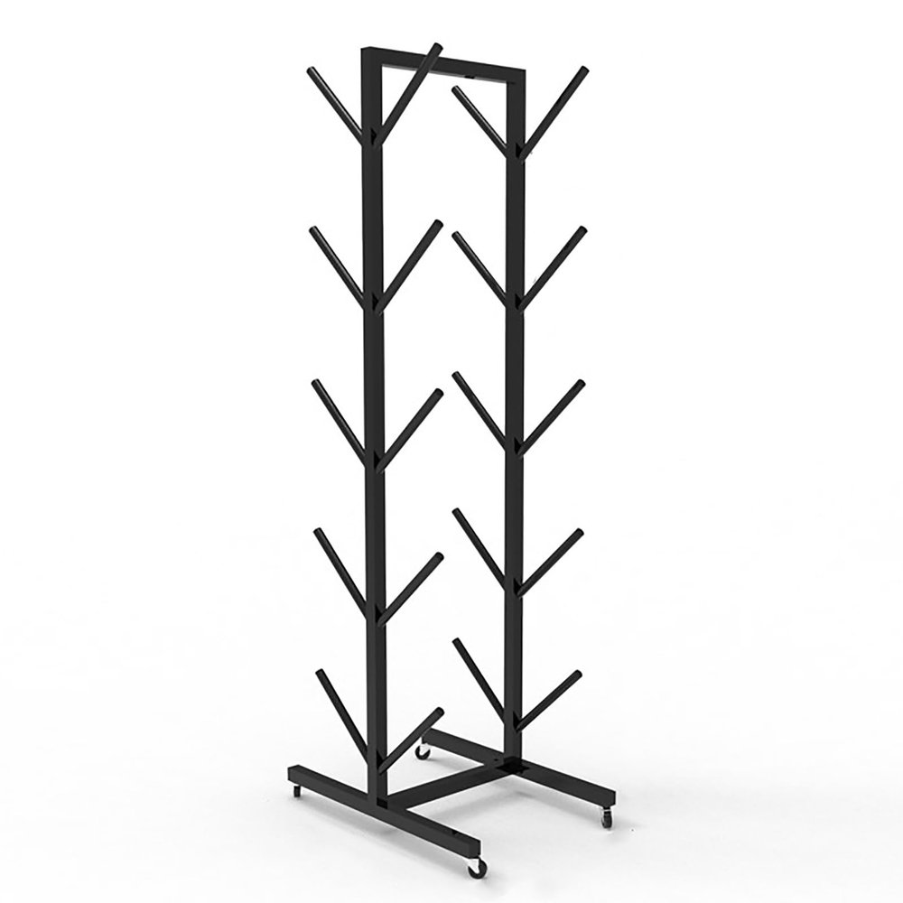 WDJBPSH Floor Boxing Glove Storage Rack, Rolling Commercial Organizer for Home/Fitness Club Storing/Kickboxing Gym, Steel Fitness Tools Stand with Double Sided Hooks(Hold 10 Pair)